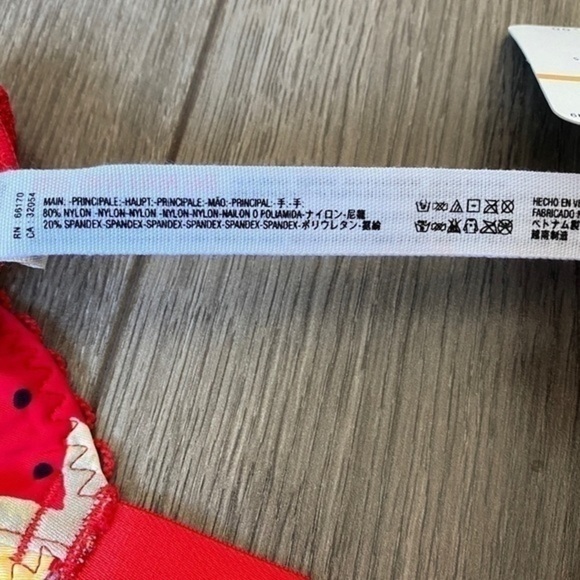 Free People Mari Printed Bralette In Red Combo Size Small - Picture 8 of 13